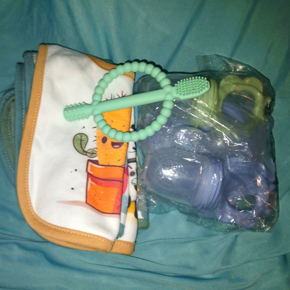 Waterproof Bibs & Teether Set